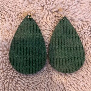 Elegant Green Teardrop Earrings